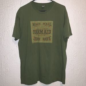Vintage 2003 Farm Aid Tour Willie Nelson Neil Young Dave Matthews Shirt XL USA